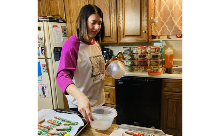 Jessie baking Christmas treats